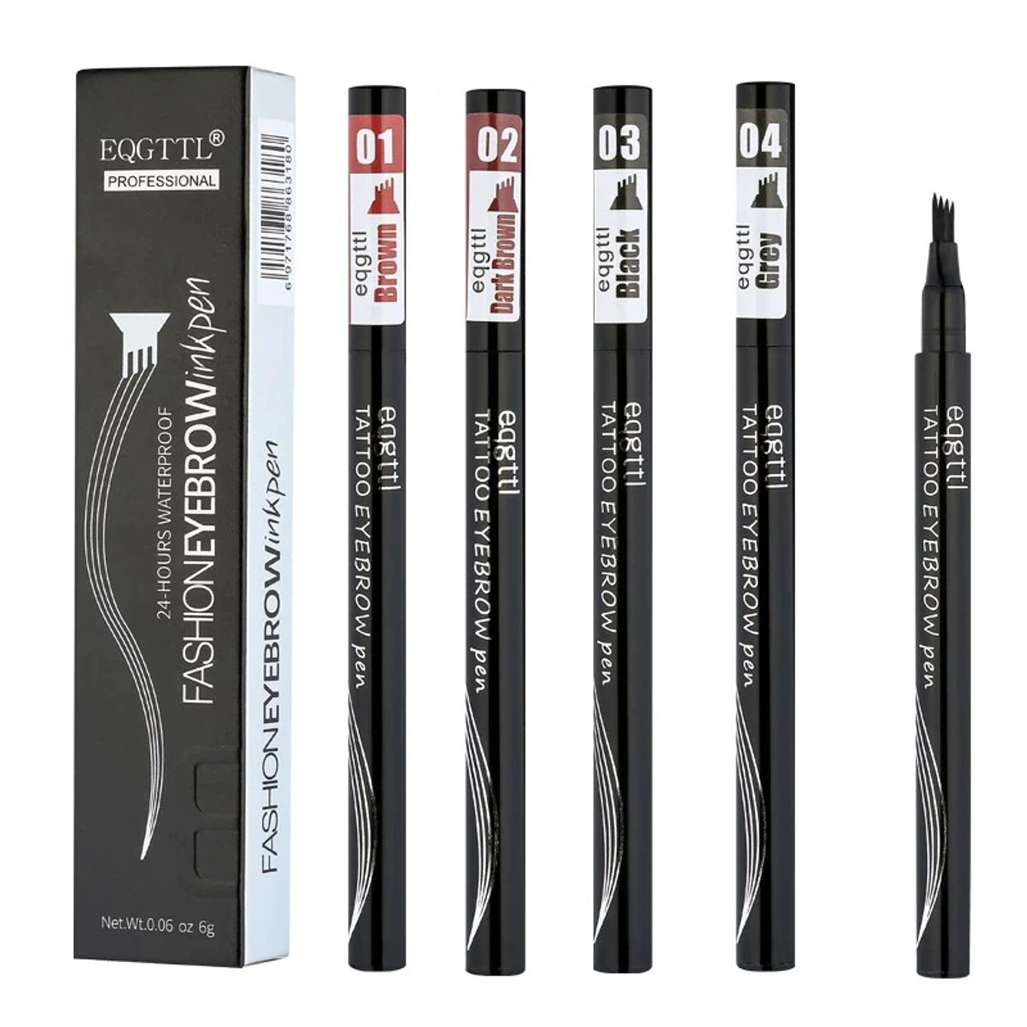 Creion pentru sprancene , Professional , Rezistent la apa , 3D Microblading, Tatoo 4 ml , 02 Dark Brown fotografia produsului View 2 L