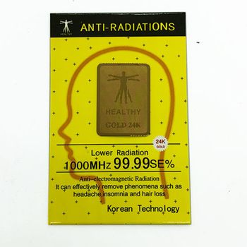 Sticker healthy gold 24k , impotriva radiatiilor electromagnetice pentru telefonul mobil , tableta , laptop