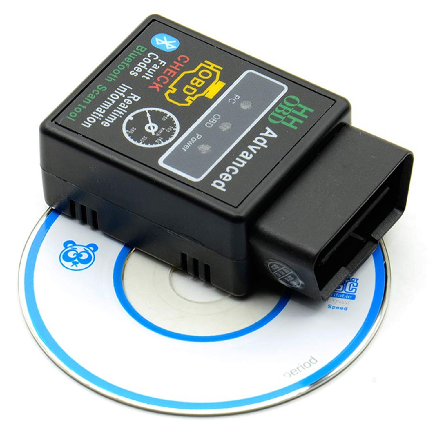 Interfata OBD II diagnoza auto compatibil doar cu android, conexiune bluetooth ELM327 V2.1 cu CD fotografia produsului View 4 L
