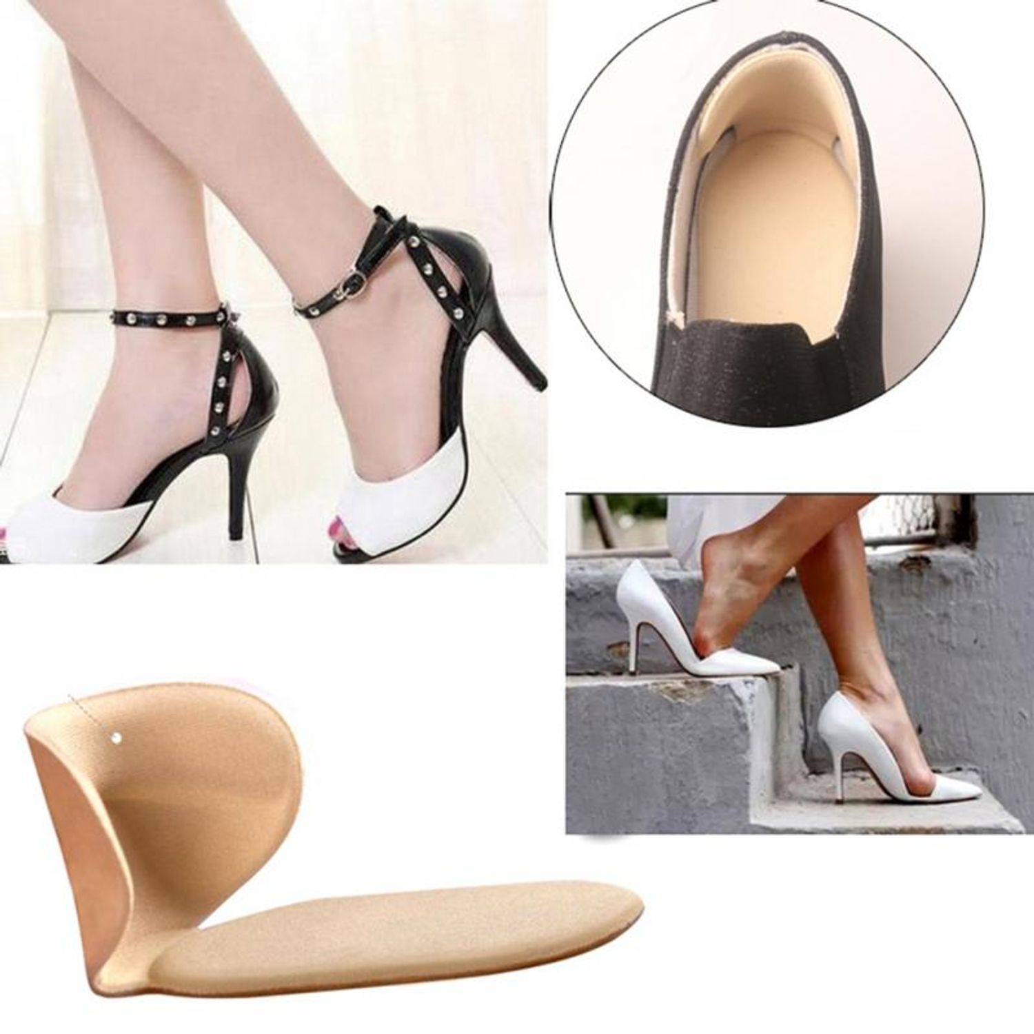 Set 2 branturi cu pernite pentru pantofi,crem fotografia produsului View 6 L
