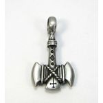 Colier cu pandantivAxe,model 04 Viking, snur 45-52 cm, Argintiu fotografia produsului