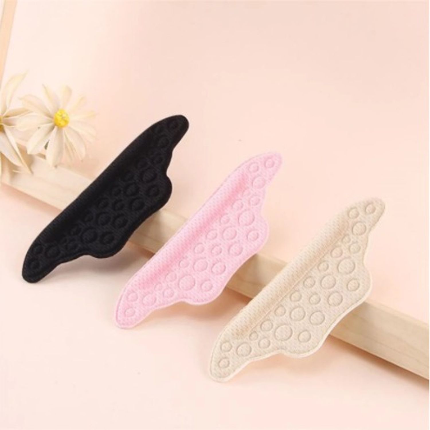 Set 2 branturi cu pernite pentru calcai , pentru incaltaminte, marime universala , Roz fotografia produsului View 3 L