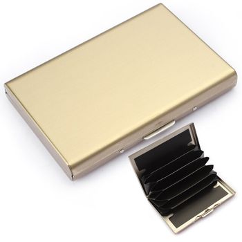 Portcard securizat rfid, aluminiu,auriu