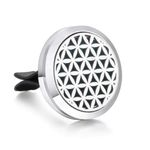 Difuzor auto aromaterapie , pentru uleiuri esentiale , argintiu , disc 22 mm fotografia produsului