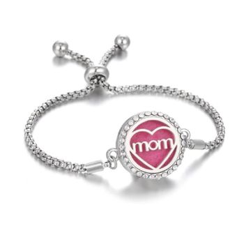Bratara difuzor de ulei esential cu inchidere magnetica pentru aromaterapie sau parfum , love mom