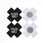 Nipple covers , material textil , Kiss Me , negru , 2 buc fotografia produsului View 6 S