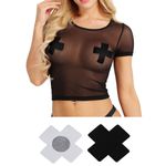Nipple covers , material textil , Touch Me , negru , 2 buc fotografia produsului View 5 S