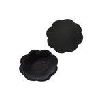 Set plasturi pentru mameloane , material textil , autocolanti , Flower , negru , 2 buc fotografia produsului