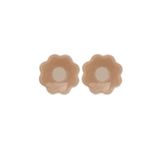 Set plasturi pentru mameloane , material textil , autocolanti , Flower , bej , 2 buc fotografia produsului View 5 S