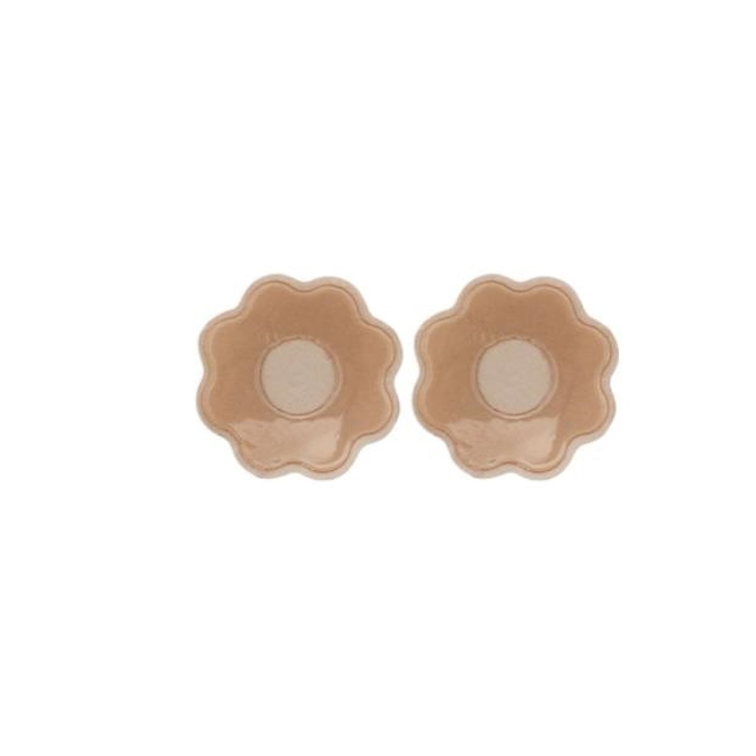 Set plasturi pentru mameloane , material textil , autocolanti , Flower , bej , 2 buc fotografia produsului View 5 L