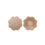 Set plasturi pentru mameloane , material textil , autocolanti , Flower , bej , 2 buc fotografia produsului