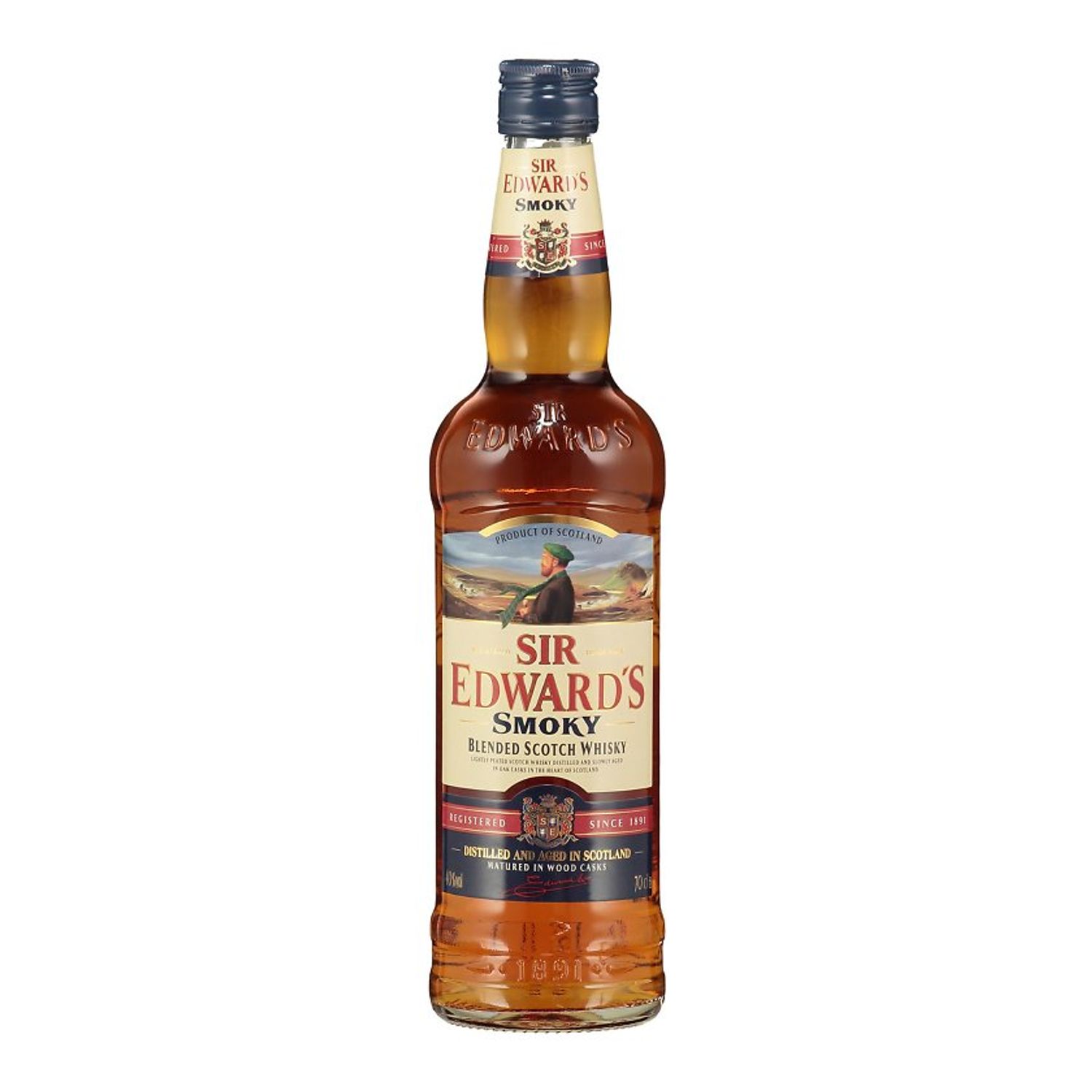 Blended Scotch Smoky Whisky, Sir Edward's, 700 ml fotografia produsului