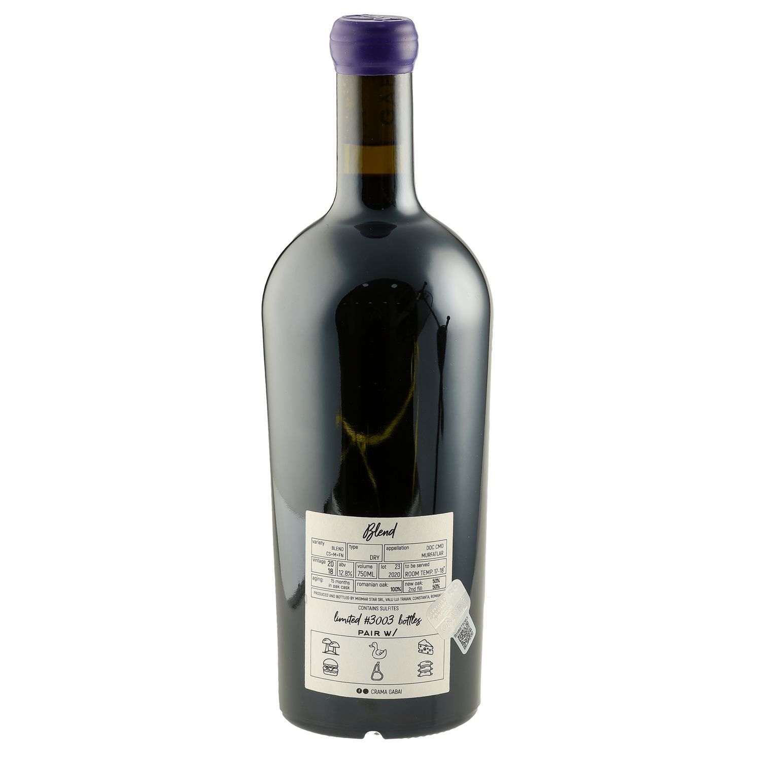 Vin Rosu Sec Blend Crama Gabai 0.75l fotografia produsului View 3 L