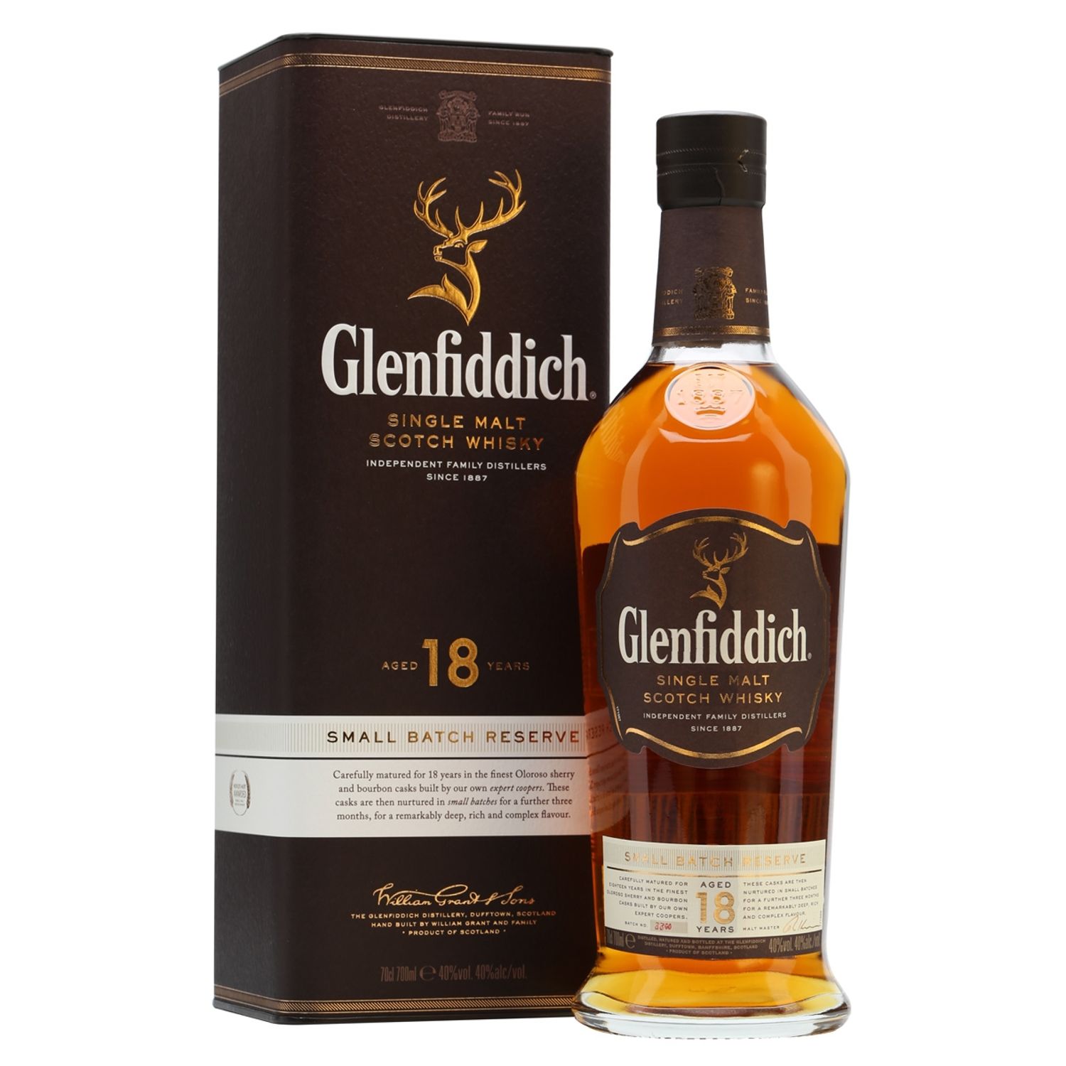 Whisky Single Malt Glenfiddich 18 ani 70cl/40% fotografia produsului