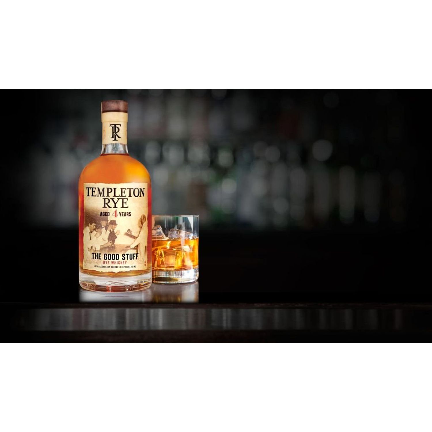 Whiskey Templeton Rye 4 Ani 70cl / 40% Straight Rye fotografia produsului View 2 L