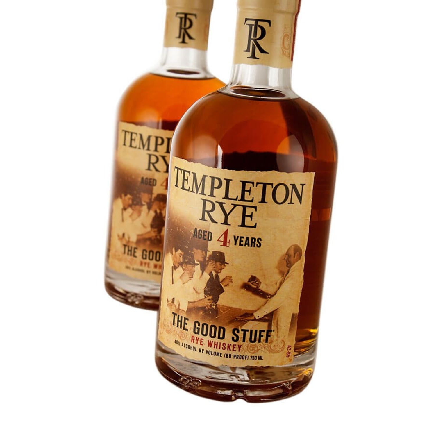 Whiskey Templeton Rye 4 Ani 70cl / 40% Straight Rye fotografia produsului View 3 L