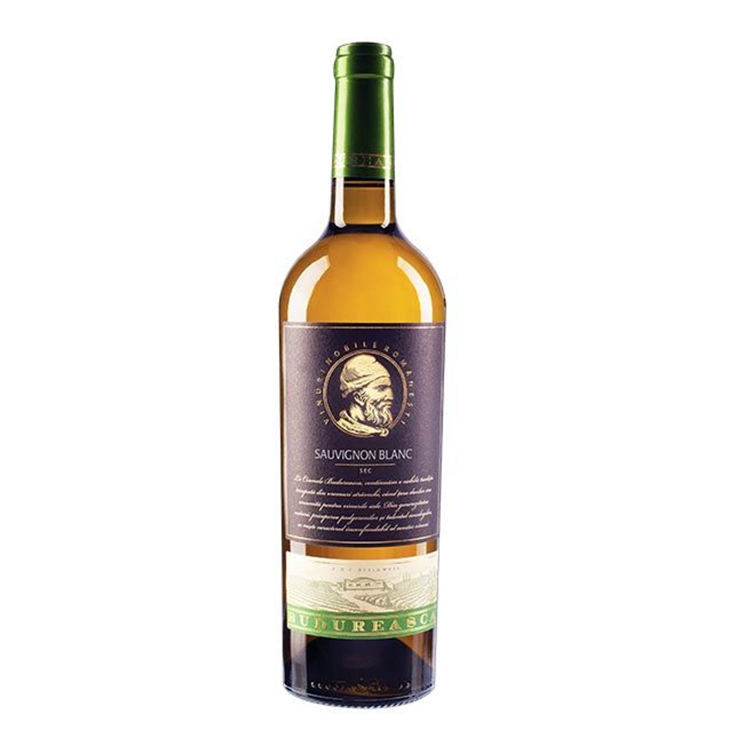 Vin alb Budureasca Premium Sauvignon Blanc 75cl/13% fotografia produsului