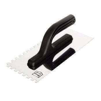 Gletiera din inox cu maner din plastic, 270x128mm, dinti 10x10 x10