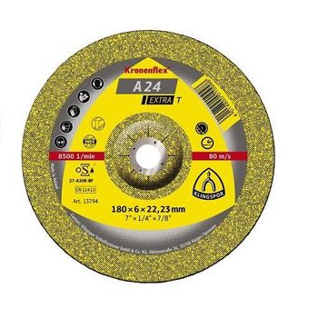 Disc de slefuire klingspor a 24 extra, curbat, universal, pentru metal, 180mmx6 mm