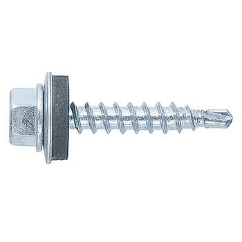 Surub autoforant starkfix, cu cap hexagonal si saiba epdm, pentru metal, 4,8x35, zincat, 250 buc