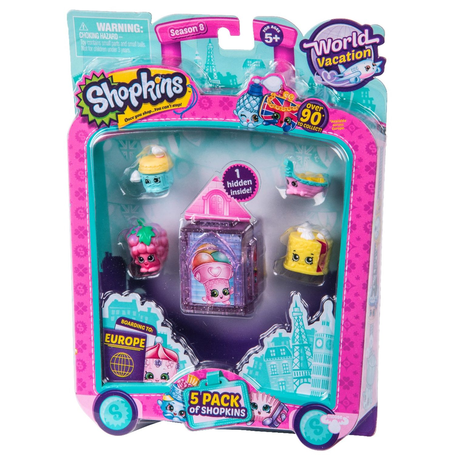 SHOPKINS, PACHET 5 FIGURINE, COLECTIA EUROPA fotografia produsului View 2 L