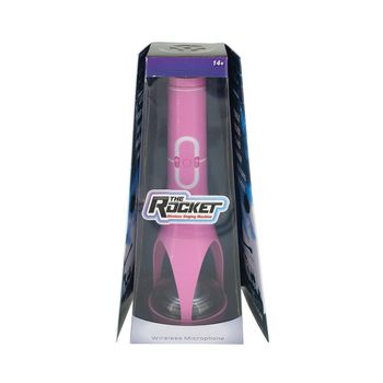 Rocket machine microfon cu amplificator si boxa roz