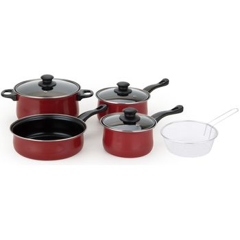 Set 8 piese, 4 vase din otel cabon , grunberg gr2460/rosu