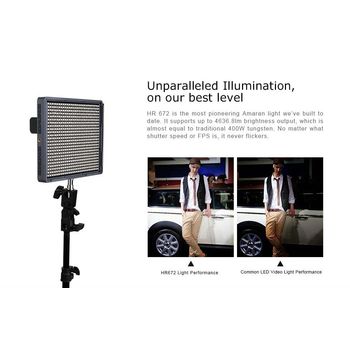Amaran hr672w lampa video cu 672 led-uri si sistem de control radio