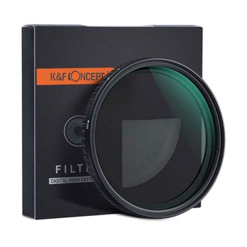 Filtru nd k&f concept 58mm variabil fader ndx nd8-nd128 green coated japan optics kf01.1325