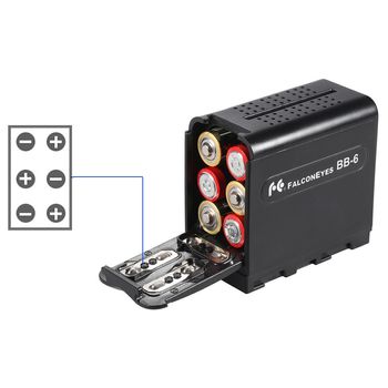 Adaptor 6 baterii aa la acumulator seria np-f pentru diverse accesorii