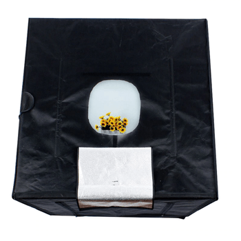 Mini studio foto led 60cm 3 fundaluri si 2 baghete led