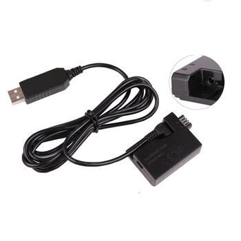 Ac adapter usb ack-e5 coupler dr-e5 lp-e5 replace canon