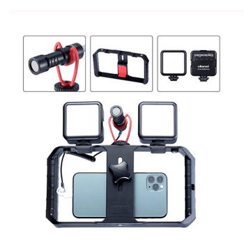 Kit vlog ulanzi stabilizator u-rig pro+2x lampa vl49 si microfon sairen vm-q1 -1916