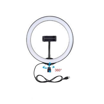 Lampa circulara 30cm led rgb cu suport telefon si telecomanda