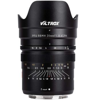 Obiectiv Manual VILTROX 20mm F1.8 Wide-Angle pentru Nikon Z-mount Full Frame elefant.ro imagine noua 2022