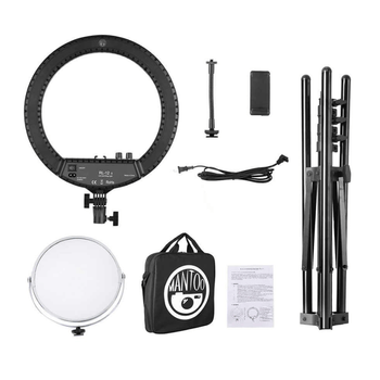 Kit lampa circulara rl-12 ii 240led-uri temperatura reglabila 3200-5600k si stativ