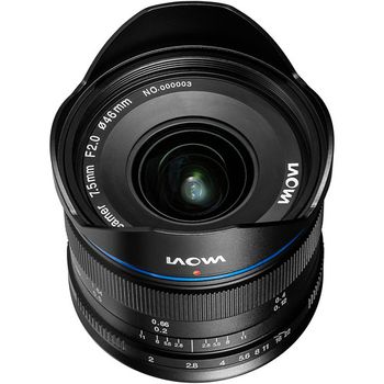Obiectiv manual venus optics laowa wide-angle 7.5mm f/2 negru pentru olympus si panasonic mft m4/3