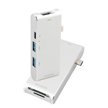 Adaptor usb 3.0 c type, sd card, microsd pentru macbook yc-205