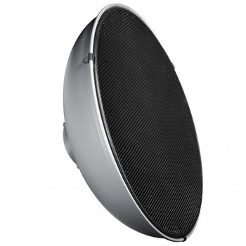 Reflector beauty dish alb cu grid 56cm - montura bowens