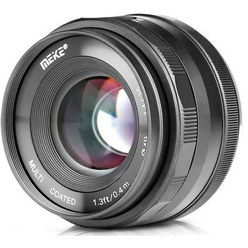 Obiectiv manual meike 35mm f1.4 pentru olympus si panasonic mft m4/3-mount