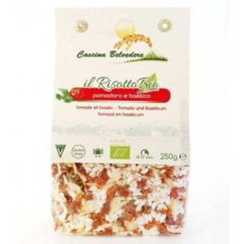 Specialitate bio de orez risotto cu rosii si busuioc cascina belvedere 250 g