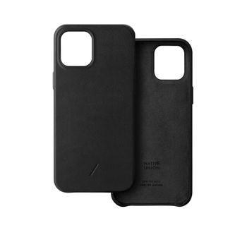 Husa telefon native union, clic classic, iphone 12 pro max, din piele italiana naturala, interior catifelat, negru
