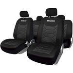 Set Huse Scaune Auto Sparco Sport, negru, 9 bucati fotografia produsului