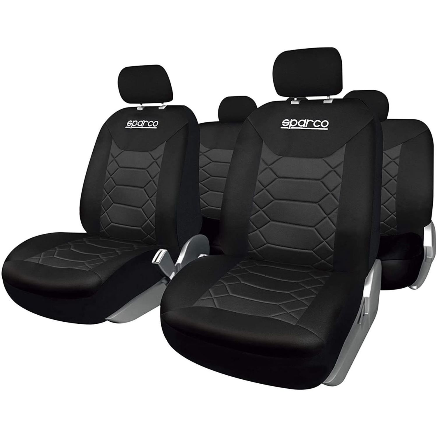 Set Huse Scaune Auto Sparco Sport, negru, 9 bucati fotografia produsului