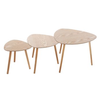Masuta cafea, set 3 bucati, wood