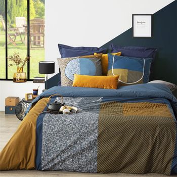 Lenjerie de pat, bumbac, set 2 persoane, atmosphera, geo shape