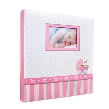Album foto Baby Buggy personalizabil ProCart coperta cartonata 100 pagini poze autoadezive roz