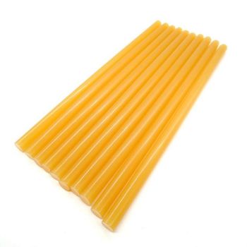 Batoane silicon 12mm, procart, pentru pistol de lipit, galben translucid, 1 kg
