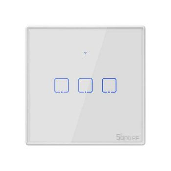Buton wi-fi sonoff t2eu3c-tx pentru comutator tactil de lumina cu canale