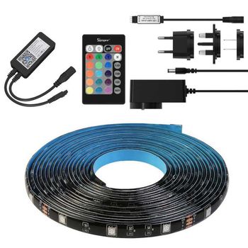Banda led sonoff l1-2m inteligenta, impermeabila 2m rgb telecomanda sursa de alimentare wi-fi (im180529001)